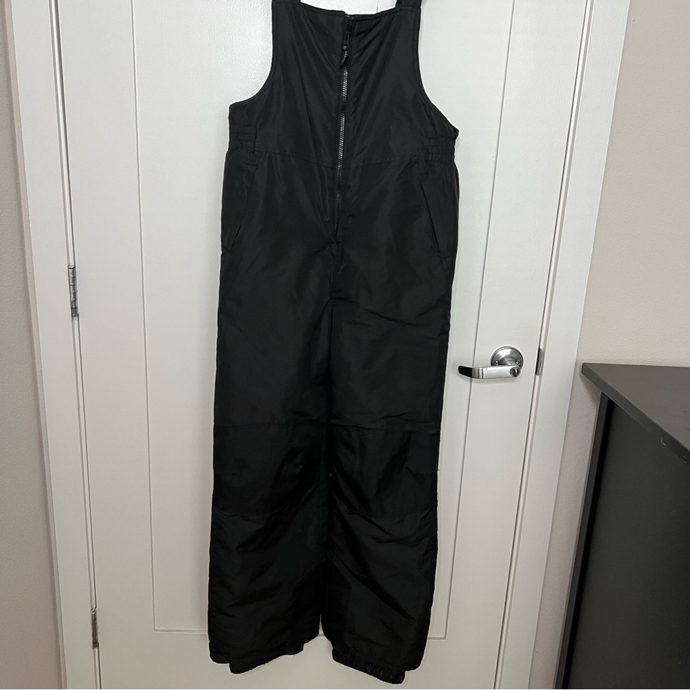 Champion Bibs Snow Pants Womens XL (16-18) Black Winter Overalls Skiing